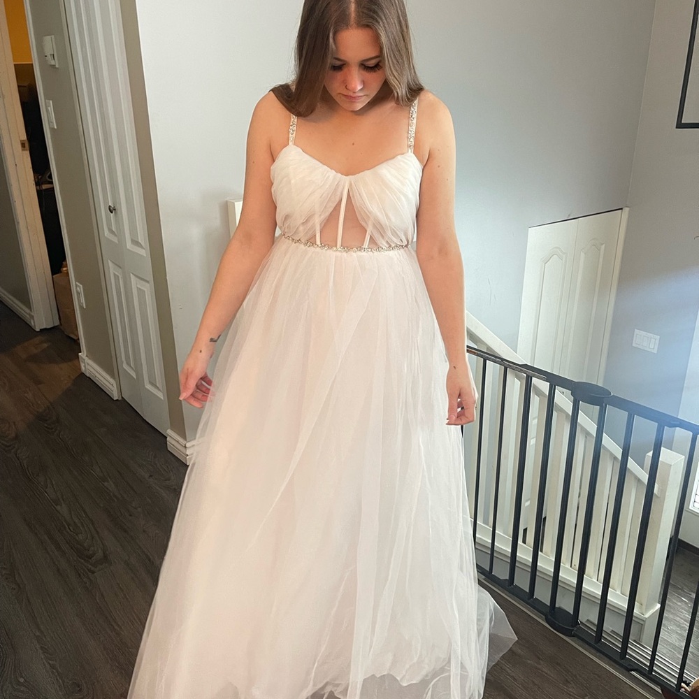 Elegant White Evening Gown